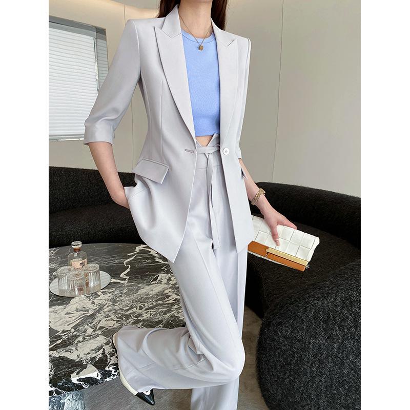 Women s 2026 Spring Korean Style Professional Suit Jacket Set XL