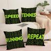 Funny Word Sports Cushion Cover Short plush Doublesided Print Square Throw Pillow Covers Sofa Home Cushion Decor