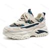 Fashion Niche Design Men's Low Top Thick Soled Casual Shoes 2025 Autumn New Fashion Trend Versatile Comfortable Non Slip Chunky sneakers