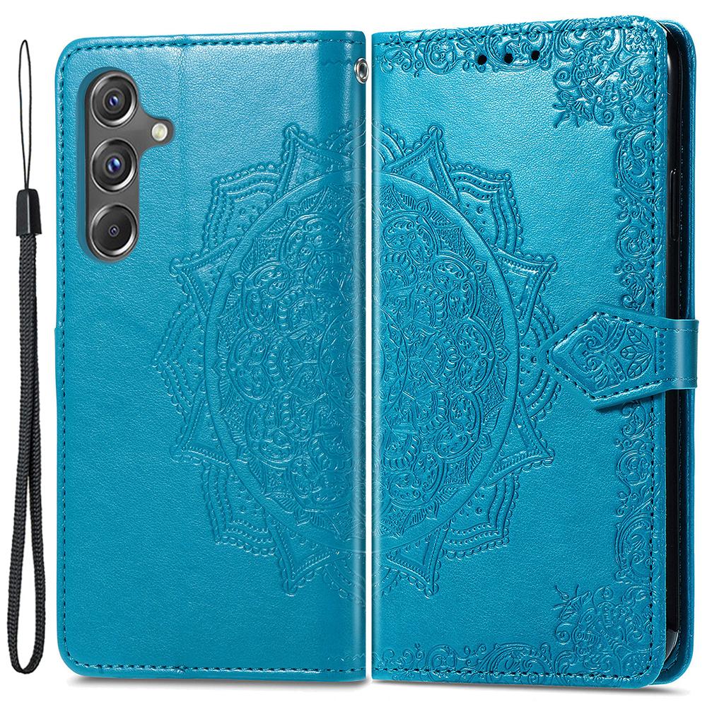 For Samsung Galaxy A15 4G/A15 5G Case Leather Embossed Mandala Pattern Phone Cover