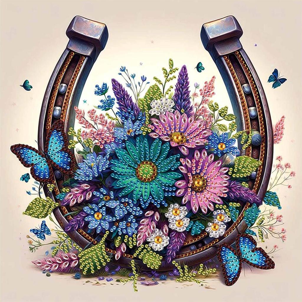 5D-Diamant-Malerei-Set zum Selbermachen, teilweiser Spezialbohrer, Blumendekoration