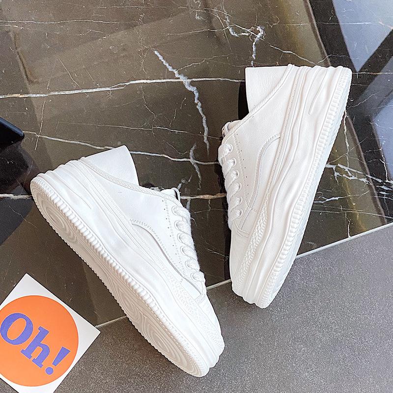 

Little white shoes women s summer new leather breathable shell head versatile platform casual shoes 40 белый