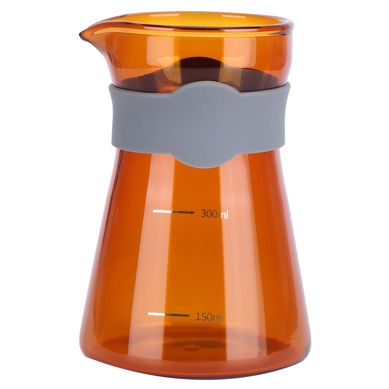 Konnwei Brown Home Coffee Pot High Borosilicate Glass Pour Over Coffee Maker Kettle With Scales( )