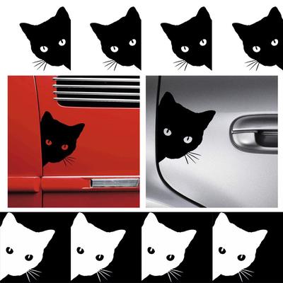 Window Bumper Decoration Funny Vinyl Cat Face Peering Vehicle Decal Car Sticker