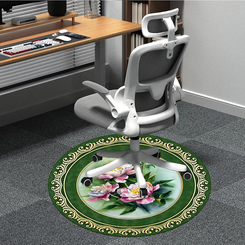 

1pc Floral Decorative Chair Carpet for Office - Durable, Ideal for Chair Mats, Stylish & Functional Decorative Rug yy260130088 80cm by 80cm