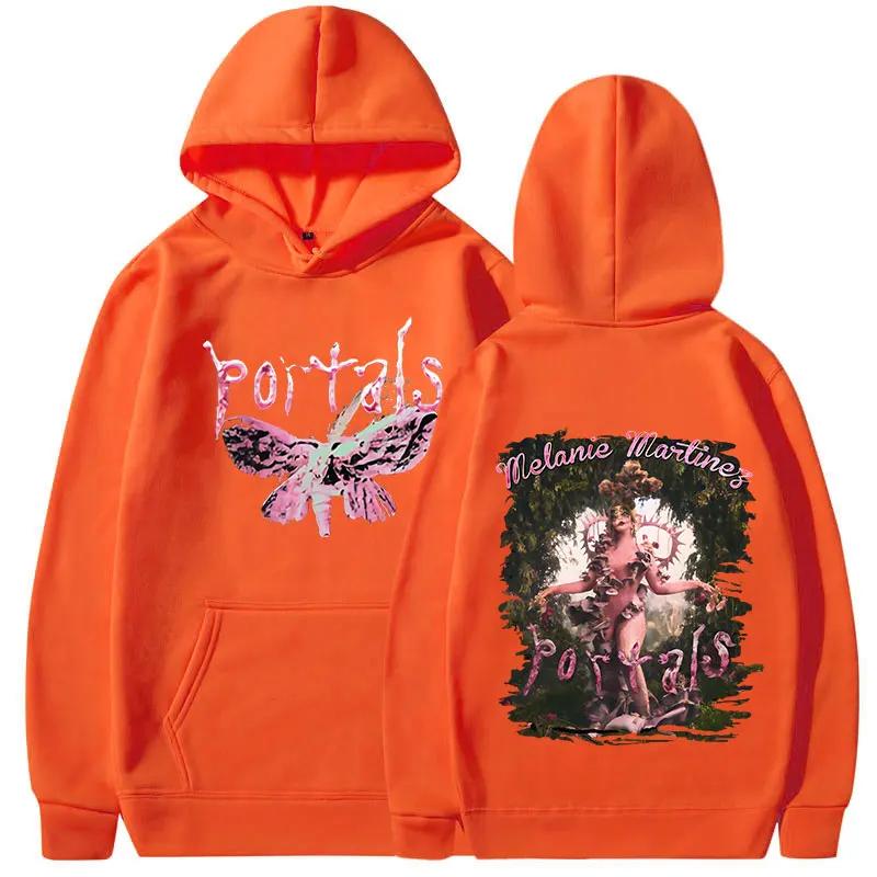 Men's Autumn and Winter Hoodie Portals Printed Long-sleeved Pullover Retro Casual Sweatshirt