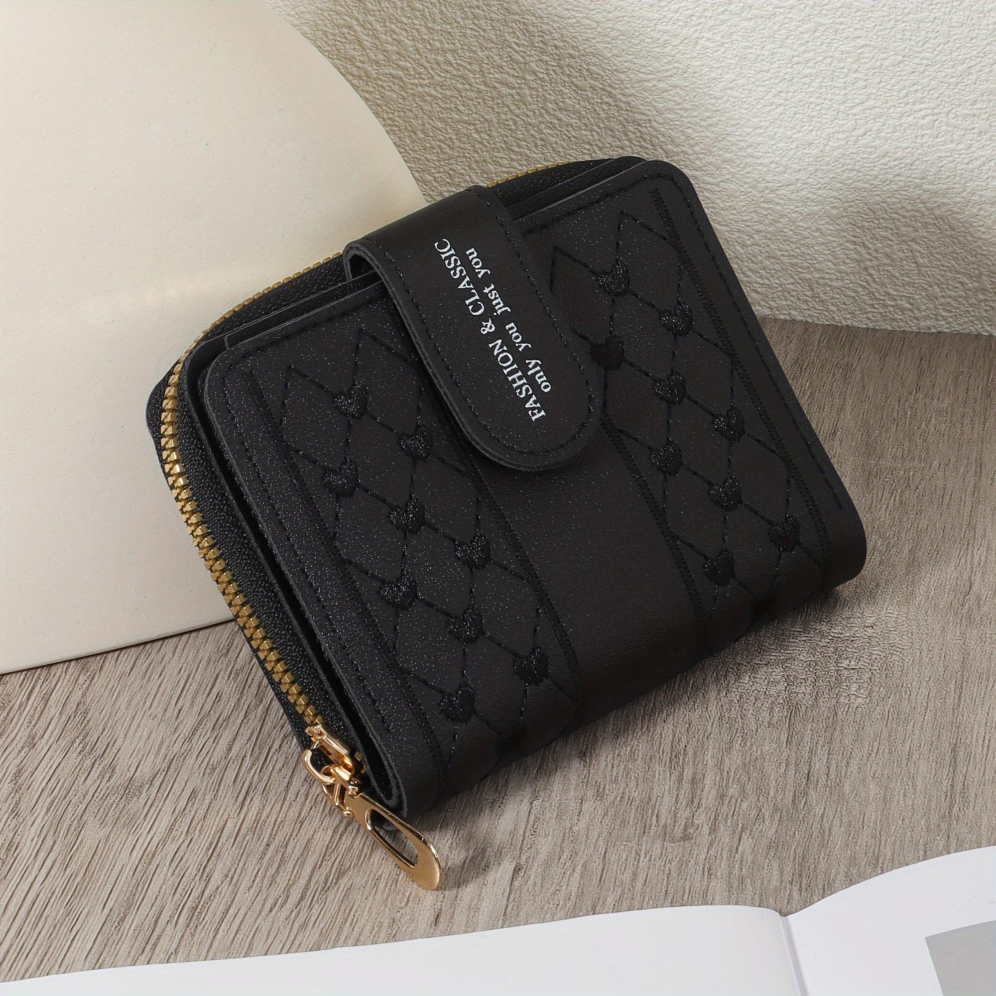 

Fashionable and high-quality credit card storage bag, easy to carry, multi card slot coin wallet zipper, multi card slot simple credit card holder чёрный