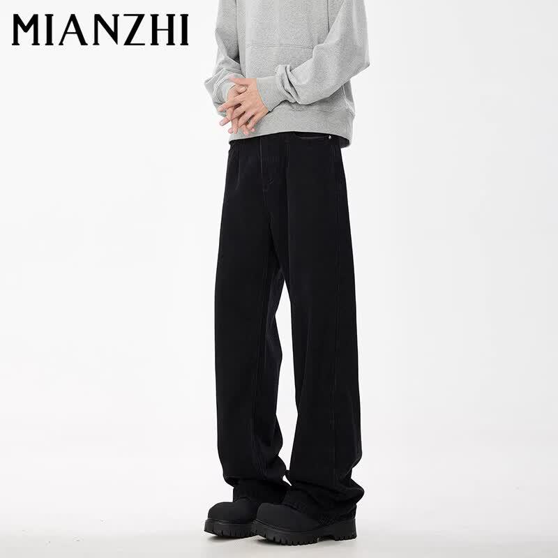 Men s American Retro Loose Wide-Leg Jeans L