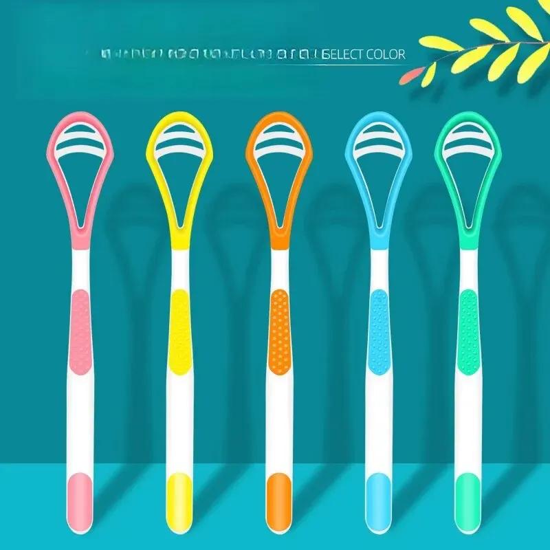 1Pcs Double Sided Tongue Scraper Brush for Oral Odour Cleaning and Fresh Breath Tongue Cleaner