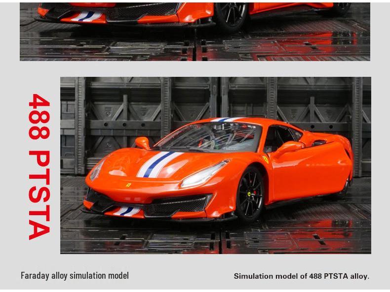 Bburago 1:18 488 Pista Alloy Supercar Model with Opening Doors