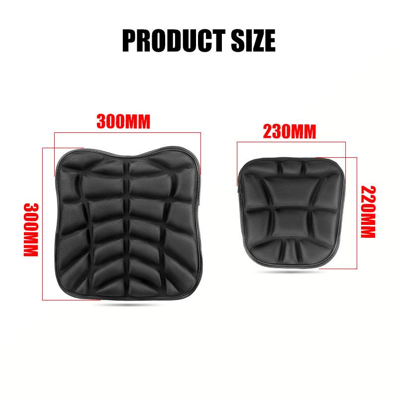 2 Pack Universal Anti Slip 3D Comfort Seat Cushion Motorcycle Comfort Breathable Front Rear Seat Cushion Motorbike Seat Cover