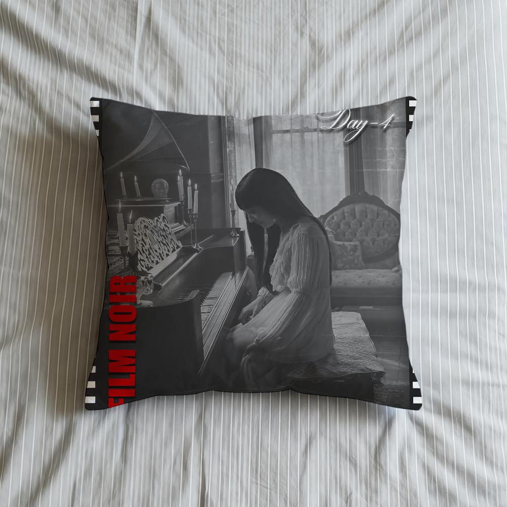 Cushion Cover FILM Soft Case Sofa Living Faouzia NOIR Room Home Comfortable Office Decor Protective Pillow