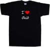 I Love Ohio Heart Graphic T-shirt