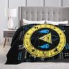 Gravitys Falls Bill Cipher Blanket Flannel  Super Warm Throw Blankets for Bedding Couch Bedroom Quilt