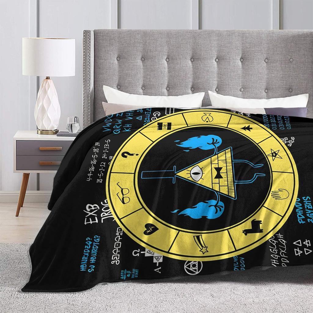 Gravitys Falls Bill Cipher Blanket Flannel  Super Warm Throw Blankets for Bedding Couch Bedroom Quilt