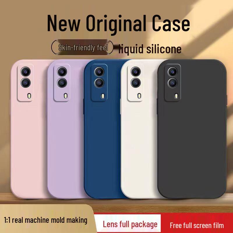 Vivo Y53s Liquid Silicone Case - Solid Color, Full Coverage, Anti-Fall, Soft Edge.
