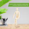 8×1,97 Zoll Holz-Mannequin Verstellbare Haltung Vollständig Gelenkige Gelenke Skizzen-Gelenkfigur Flexibel Positionierbar Natürliche Holzstruktur