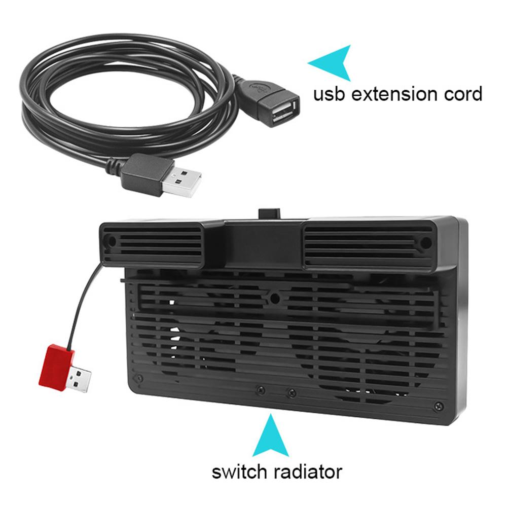 DATA FROG Game Console Radiator Base with Dual Cooling Fans for Nintendo Switch/Switch Lite Console