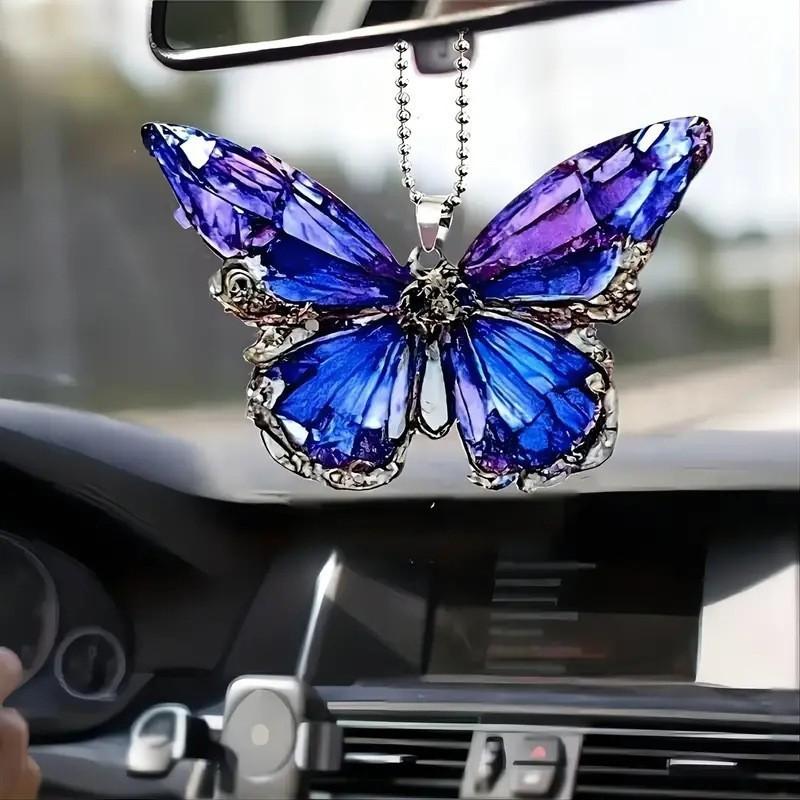 Cute Beautiful Girl Love Symbol Acrylic Flat Butterfly Exquisite Christmas Pendant Car Pendant