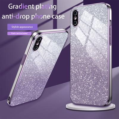 For Iphone X XR XS Max Case Bling Luxury Electroplate Glitter Phone Case For Iphone XR Shockproof Soft Bumper Clear Back Cover