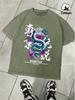 Legend Of The Tokyo Dragon Prints Washed TShirts Mens Oversized Cotton T Shirts Summer ONeck Distressed Tops Basic Clothes