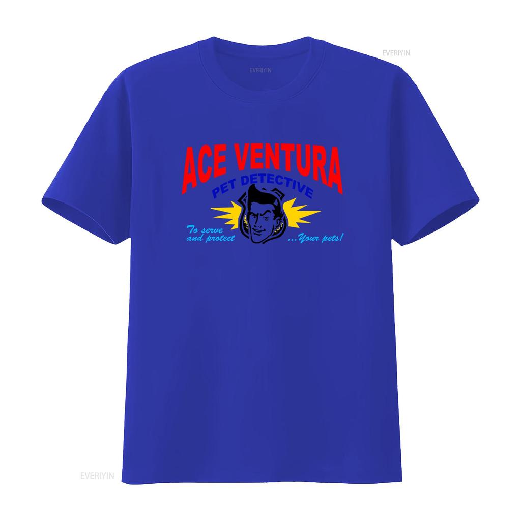 Ace Ventura Pet Detective 90's Funny Movie T Shirt To Serve and Protect Your Pets Vintage Washed Unisex Streetwear Stylish