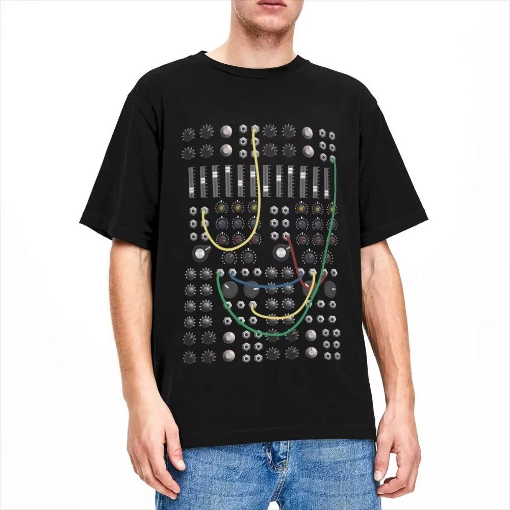 Modular Synthesizer Electronic Music Apparel T Shirt for Men Women Tee DJ Beatmaker Synth Player Graphic Printing Shirt Clothing