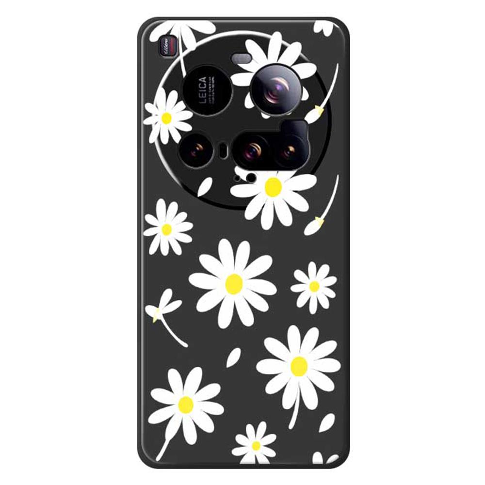 For Xiaomi 15 Ultra Case White Daisy Pattern Printing Straight Edge TPU Phone Back Cover