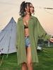 "Bamboo Cotton Long-Sleeve Beach Cover-Up Cardigan"