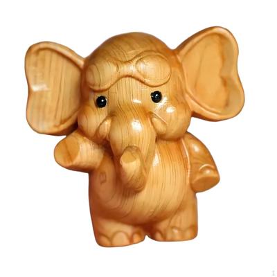 Elephant Figurine Animal Sculpture Handcrafted Creative Collection Decorative Statue Wood Carving