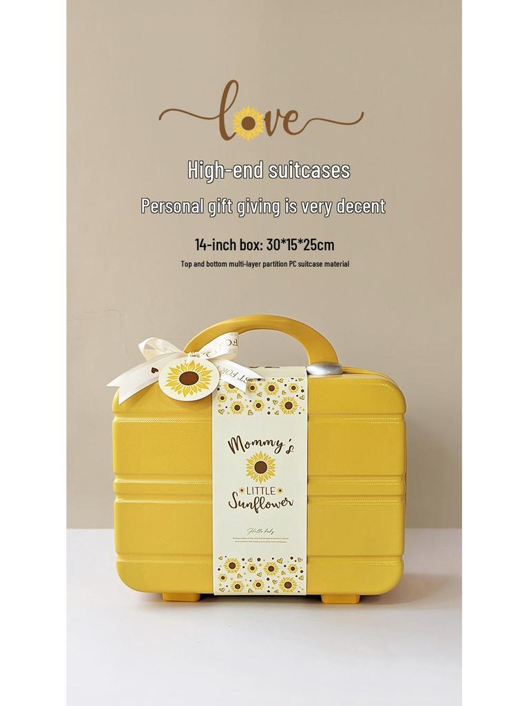 Newborn Baby Girl Sunflower Dress Gift Box - Summer/Autumn First Birthday Outfit