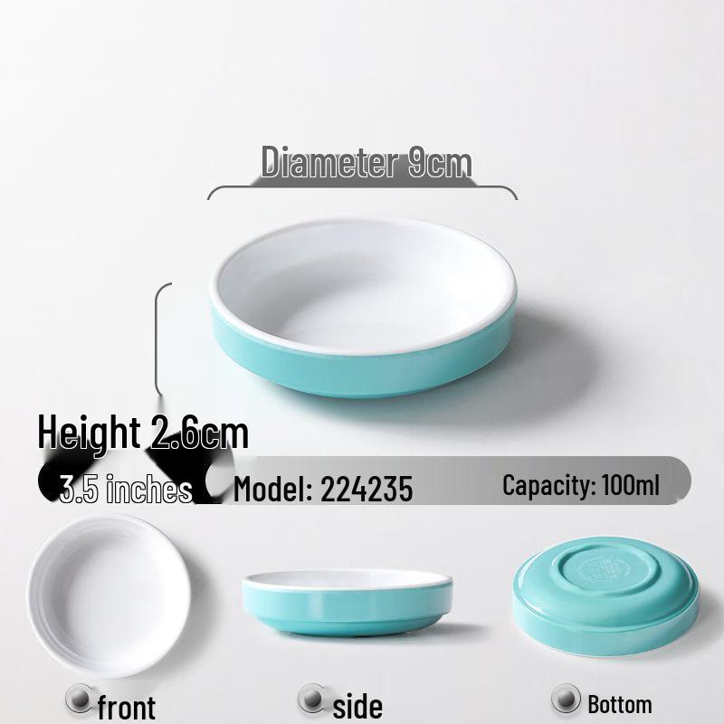 Heerli Commercial Melamine Small Rice Bowls - 10 Pack