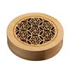 1PC Round Meditation Wood Censer Home Decor Hollow Out Study Room Accessory Aromatherapy Box Yoga Multiple Options Available