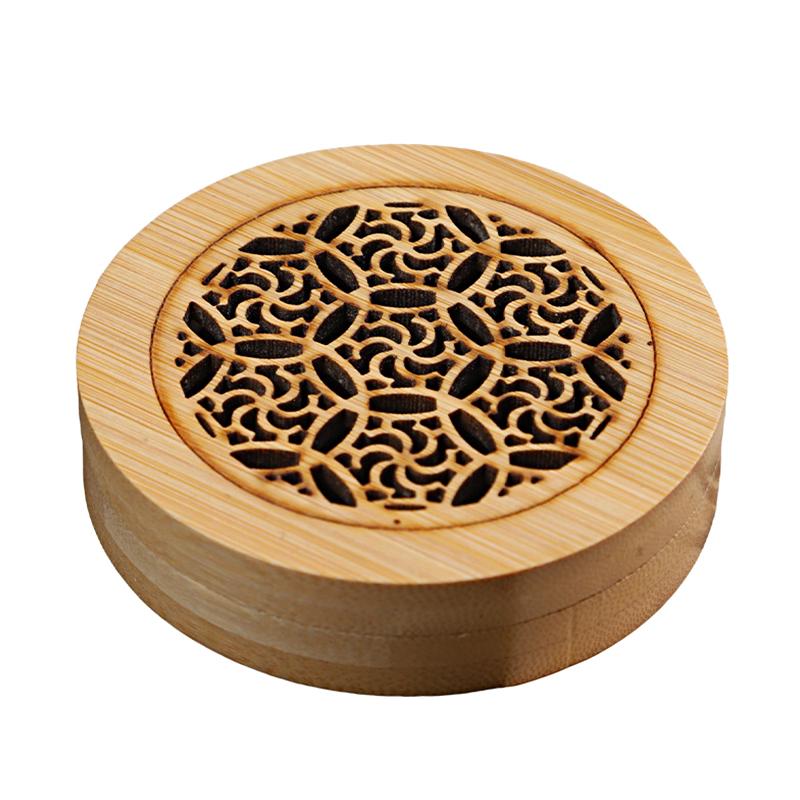 1PC Round Meditation Wood Censer Home Decor Hollow Out Study Room Accessory Aromatherapy Box Yoga Multiple Options Available