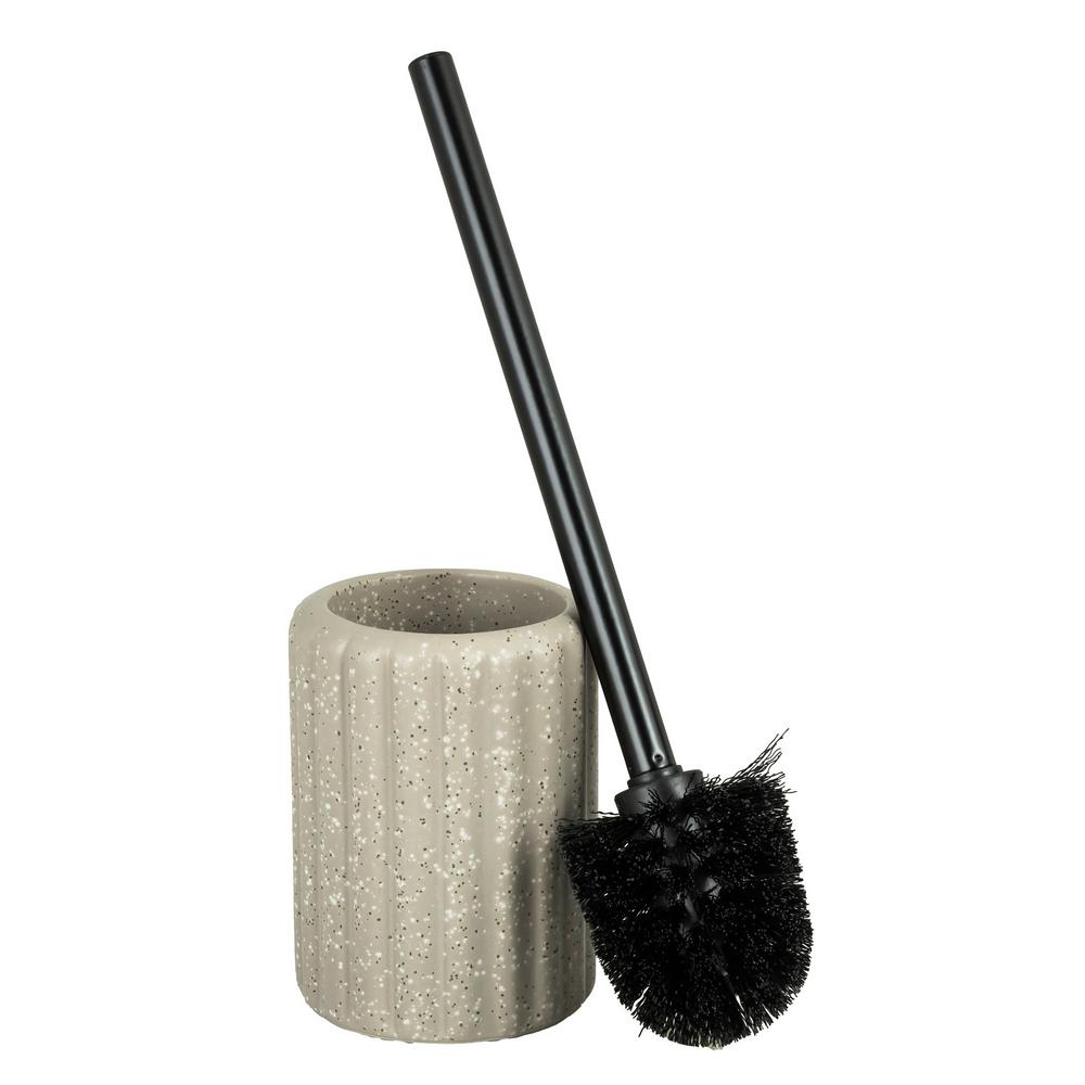 Toilet Brush with Holder Ceramic Brown Black PERU