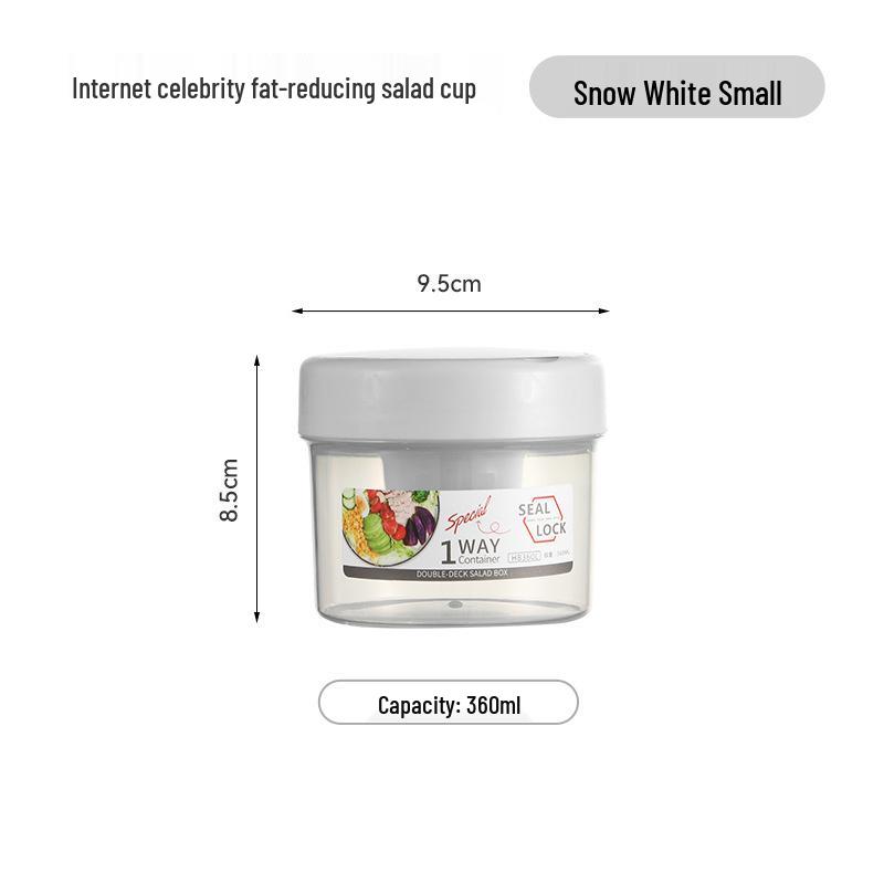 

Portable Breakfast Salad Cup with Spoon and Fork Lid Above 1L