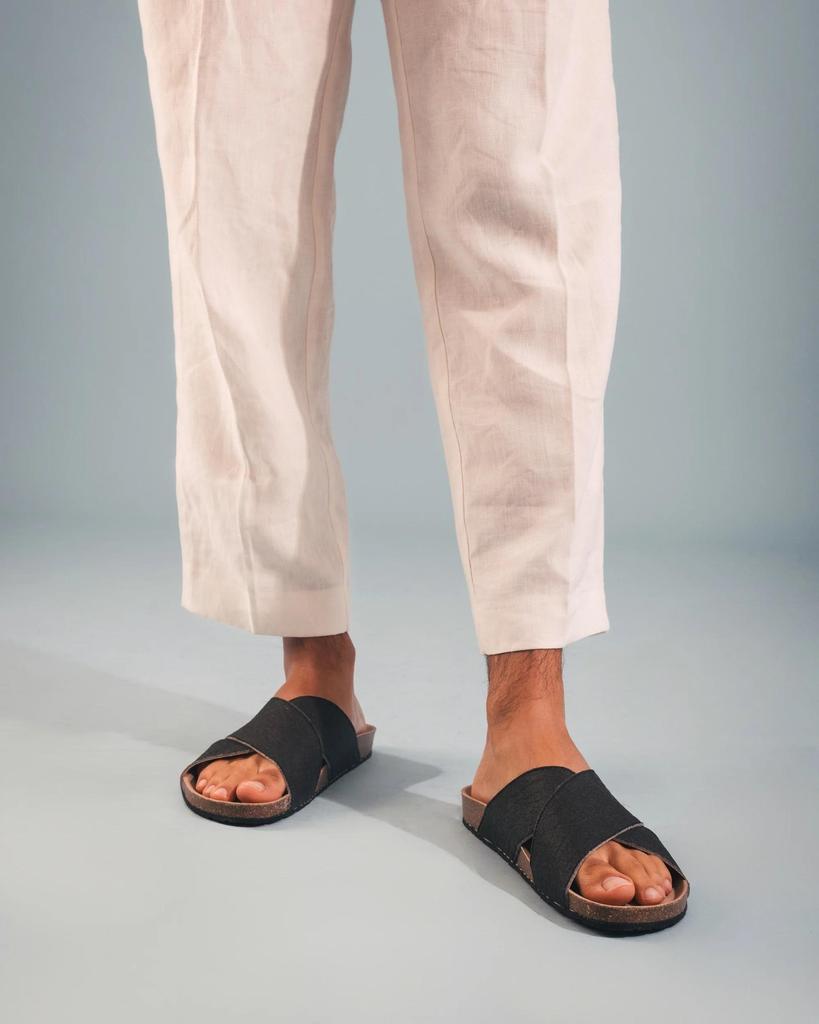 NAE Vegan Shoes TUPAI - Men's Classic Sandals Black - Made In Spain ORIGINAL