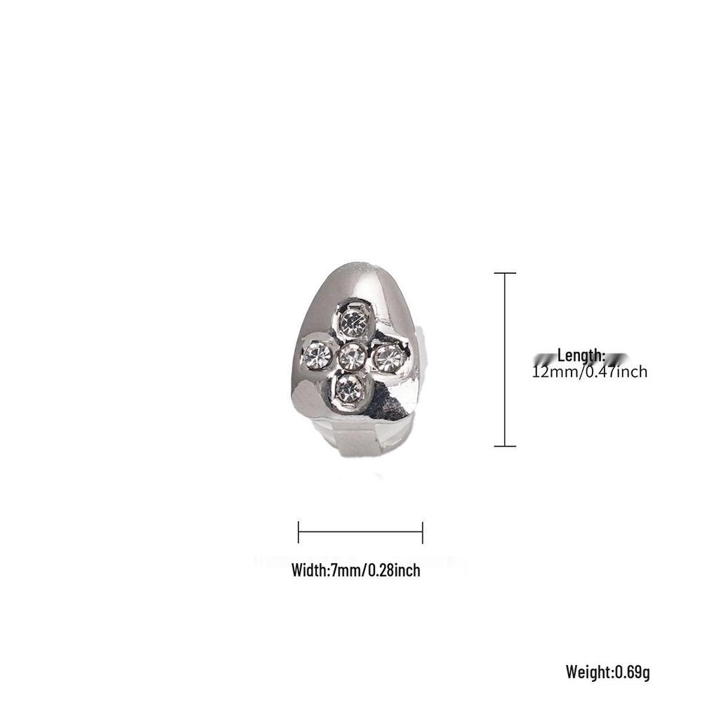 Hip-Hopowe Grillz: Zestaw na jeden/dwa zęby - Modny dodatek na Halloween i do klubu nocnego dla mężczyzn i kobiet.