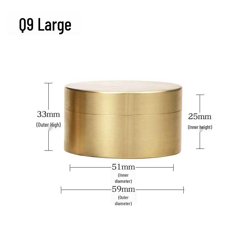 Leak-Proof Brass Medicine & Tea Storage Can - Portable Travel Jar with Threaded Seal, Multi-functional for Business Trips