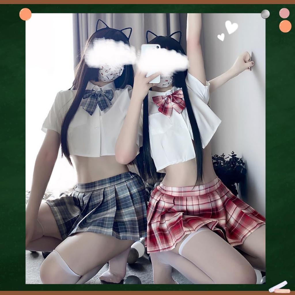 Great Value Full Set for High School Girls High School Student Sailor Uniform JK Miniskirt School Student Clothes Adult Cute Present Cosplay Costume