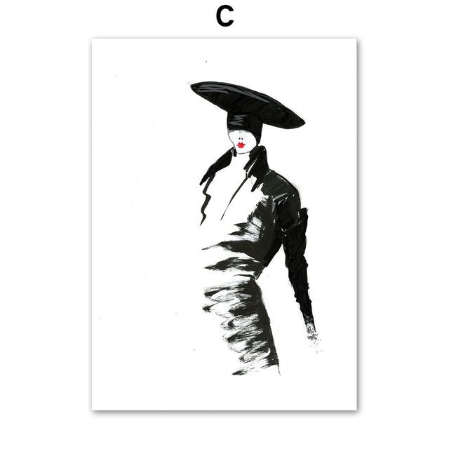 Poster und Drucke für Mädchenzimmer-Dekoration, moderne Mode, Leinwandgemälde für Innenräume, Figuren-Wand-Kunstdrucke, Bild ohne Rahmen