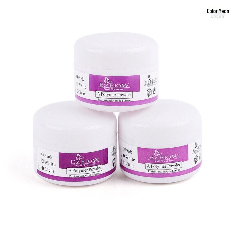 Nail Art Crystal Powder Set: White, Pink, Transparent – Carved Flower & Extension Gel for Nails