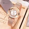 Exquisite Product Balls  Round Dial Alloy Mesh Strap Analog Quartz Wrist Watch