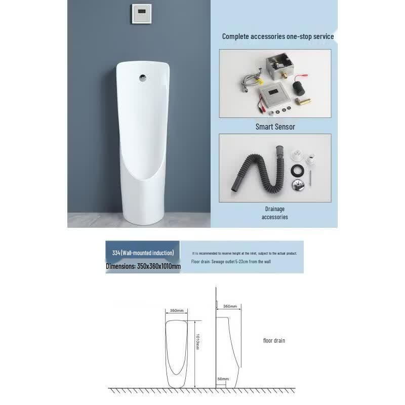 ZLIII Wall-Mounted Ceramic Urinal with Sensor