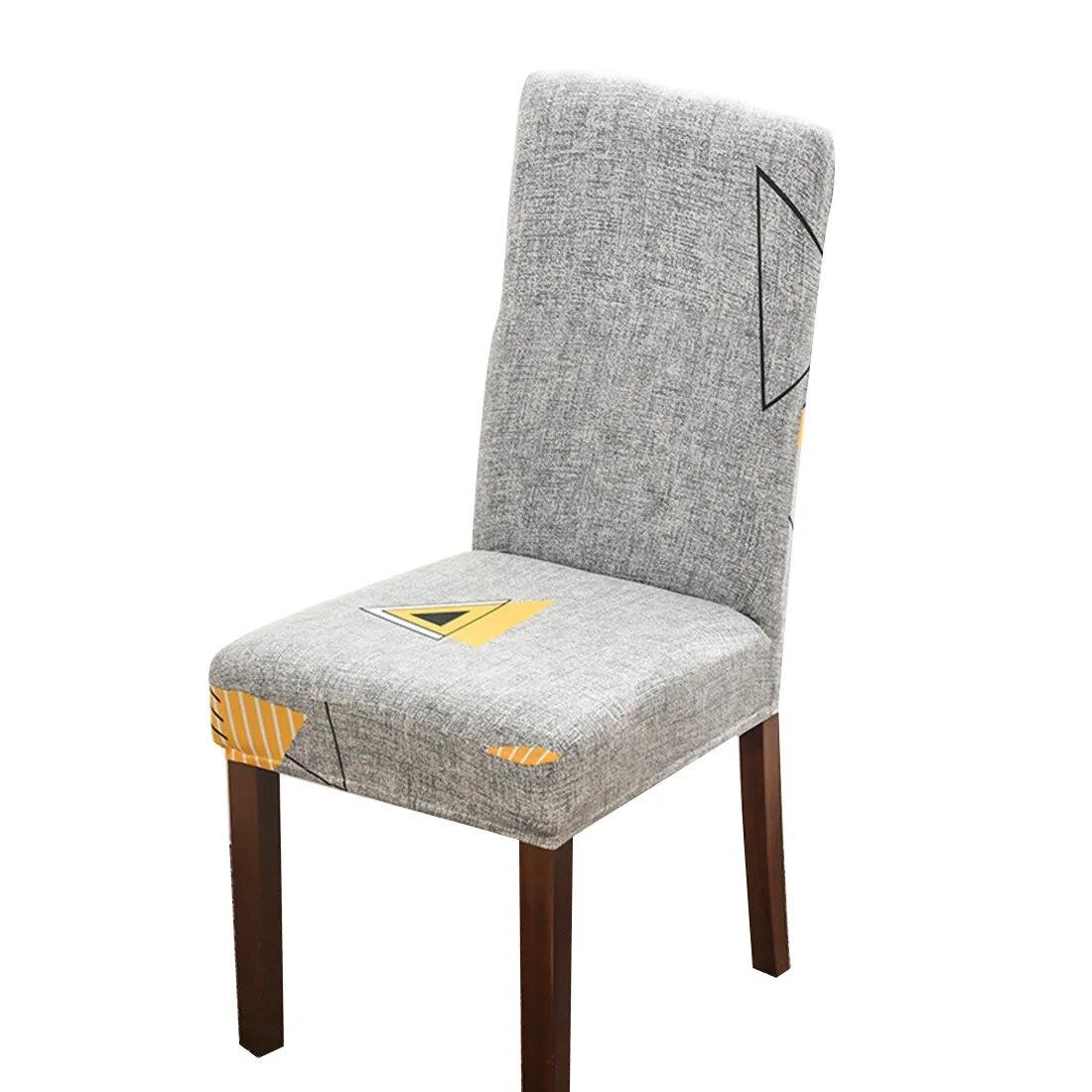 

Эластичный чехол на обеденный стул, универсальная защита для стола, защита от пыли, подушка для свадебного стула, классический стиль, чехол на сиденье с абстрактным принтом, новинка 1pcs