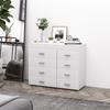 Chest of Drawers Cabinet In Wood for Bedroom, Kitchen, Bathroom 90×35×73cm White