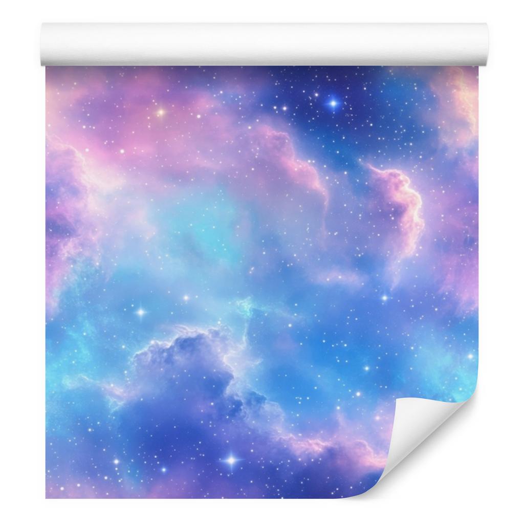 Watercolor Galaxy Blue, Lavender Mountain Wallpaper 50x1000