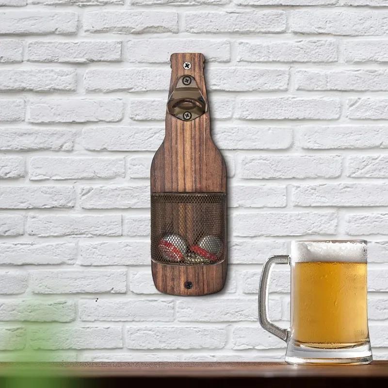 2025 New 1PC Multi-functional Industrial Style Beer Bottle Opener - Decorative Wall Mounted Pendant for Catering Bar