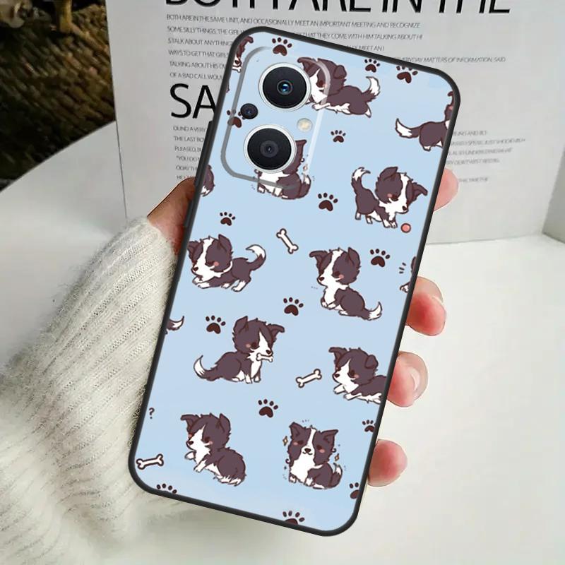 Border Collie Dog Case For OPPO Reno 13F 14F 12F 10 11 12 13 14 Pro 8T 7 8 Lite OPPO Find X6 X5 X8 X9 Pro Cover