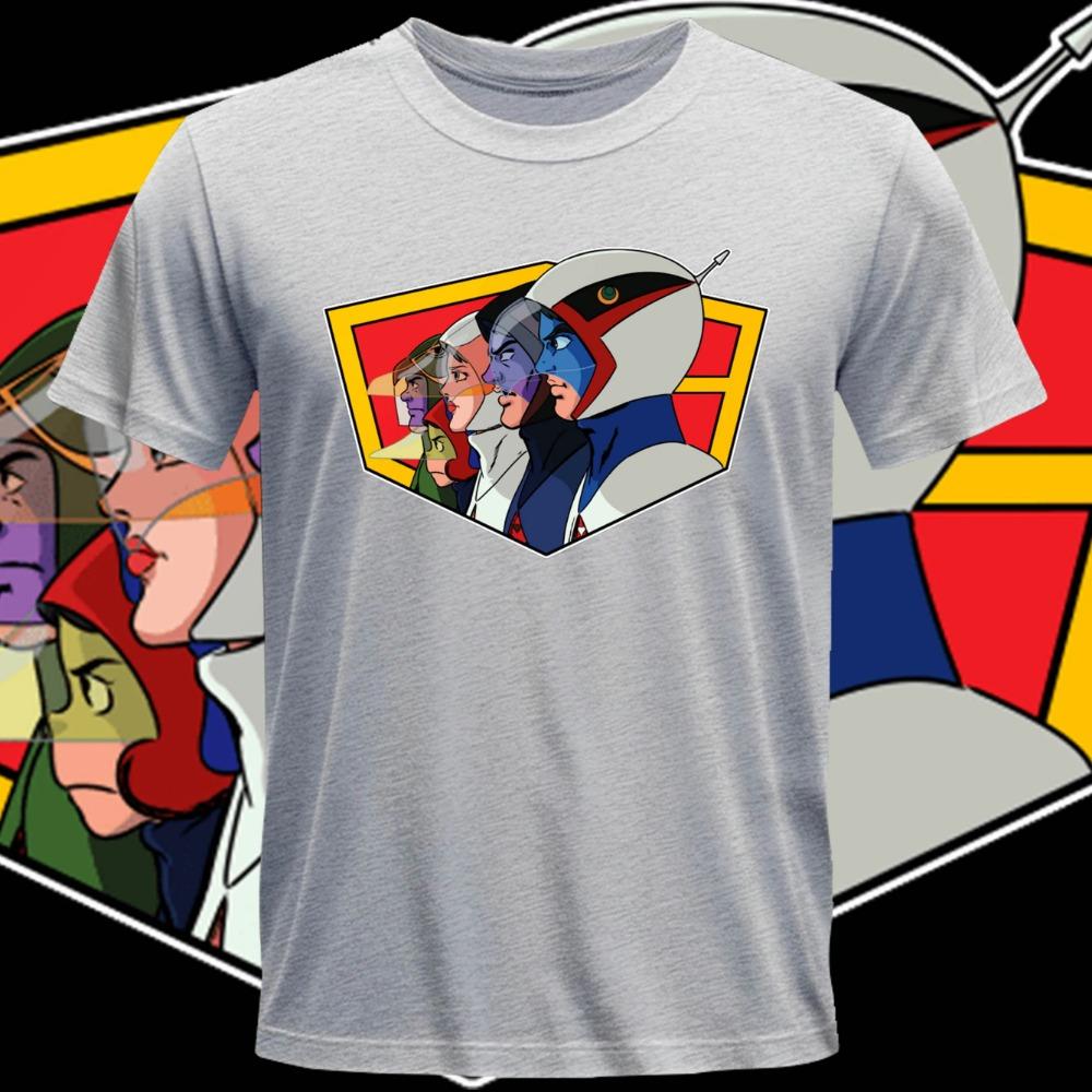 Kreskówkowy T-shirt graficzny Battle of the Planets Gatchaman nadruk t-shirty Unisex bawełniany Vintage okrągły dekolt Koszulki Krótki rękaw